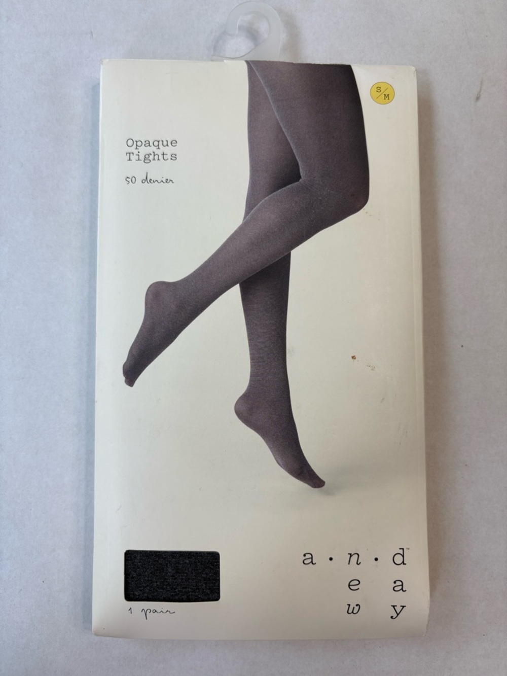 A New Day Gray Heather 50 Denier Opaque Tights Women's Size Small Medium